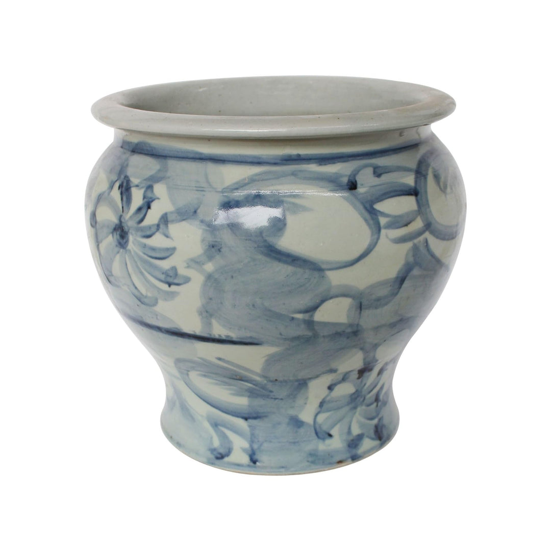 Blue and White Porcelain Flower Pot