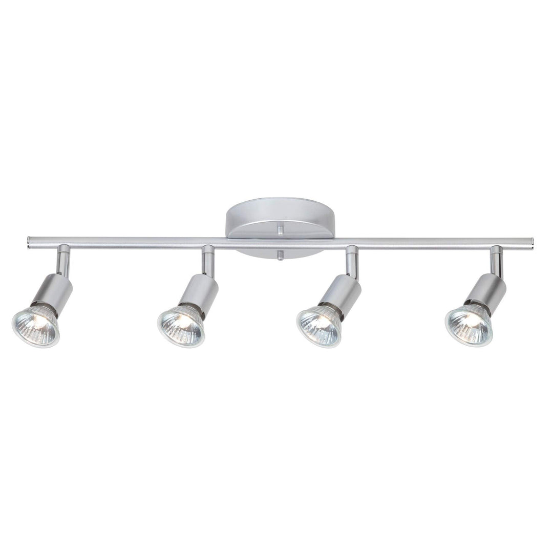 4-Light Matte Silver Track Lighting Kit Grey Modern Contemporary Metal - Diamond Home USA