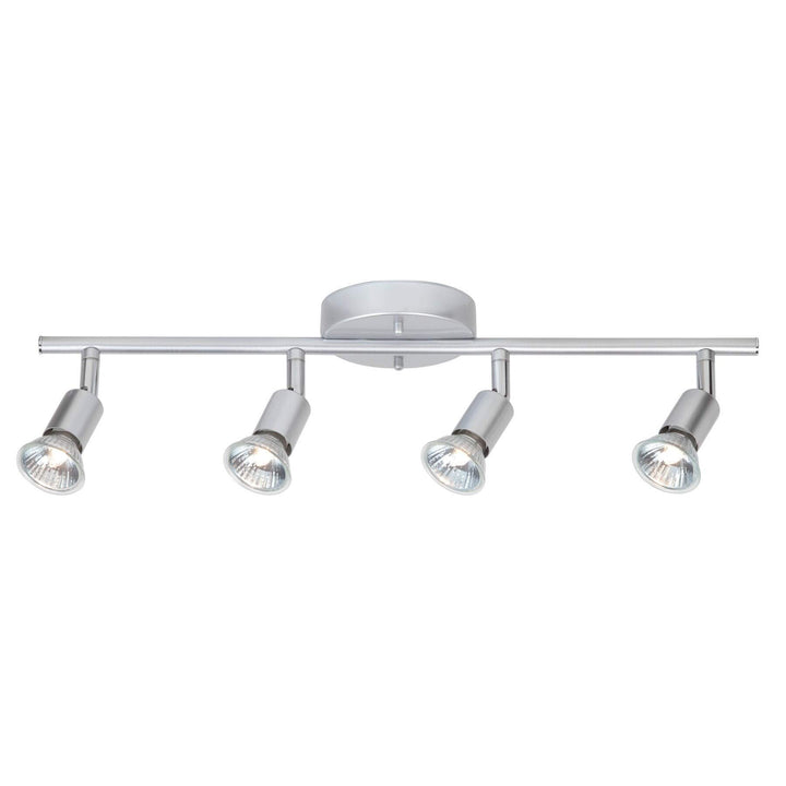 4-Light Matte Silver Track Lighting Kit Grey Modern Contemporary Metal - Diamond Home USA