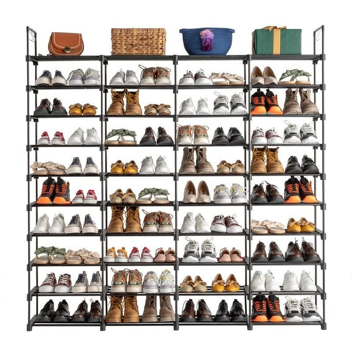 10-Tier Shoe Rack-Tiered Storage for Sneakers Heels Flats Accessories and - Diamond Home USA