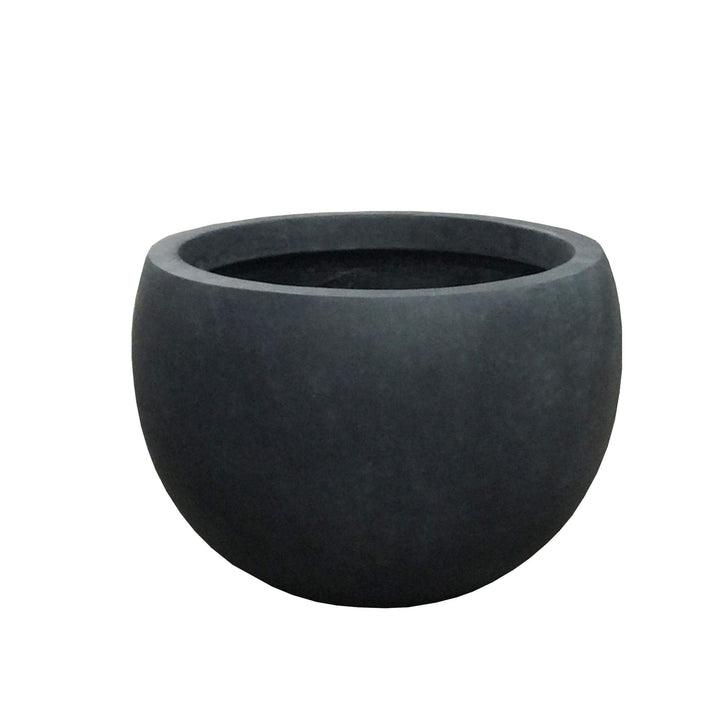 Lightweight Concrete Bowl Granite Planter-Small 11.8'x11.8'x7.9' Grey Round