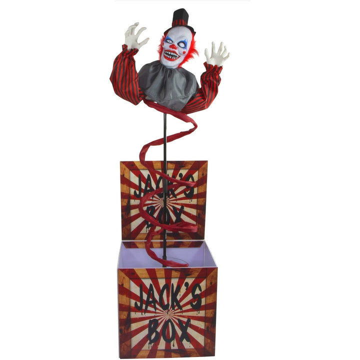 69-in. The Animated Clown in A Box Indoor Or Covered Outdoor Halloween