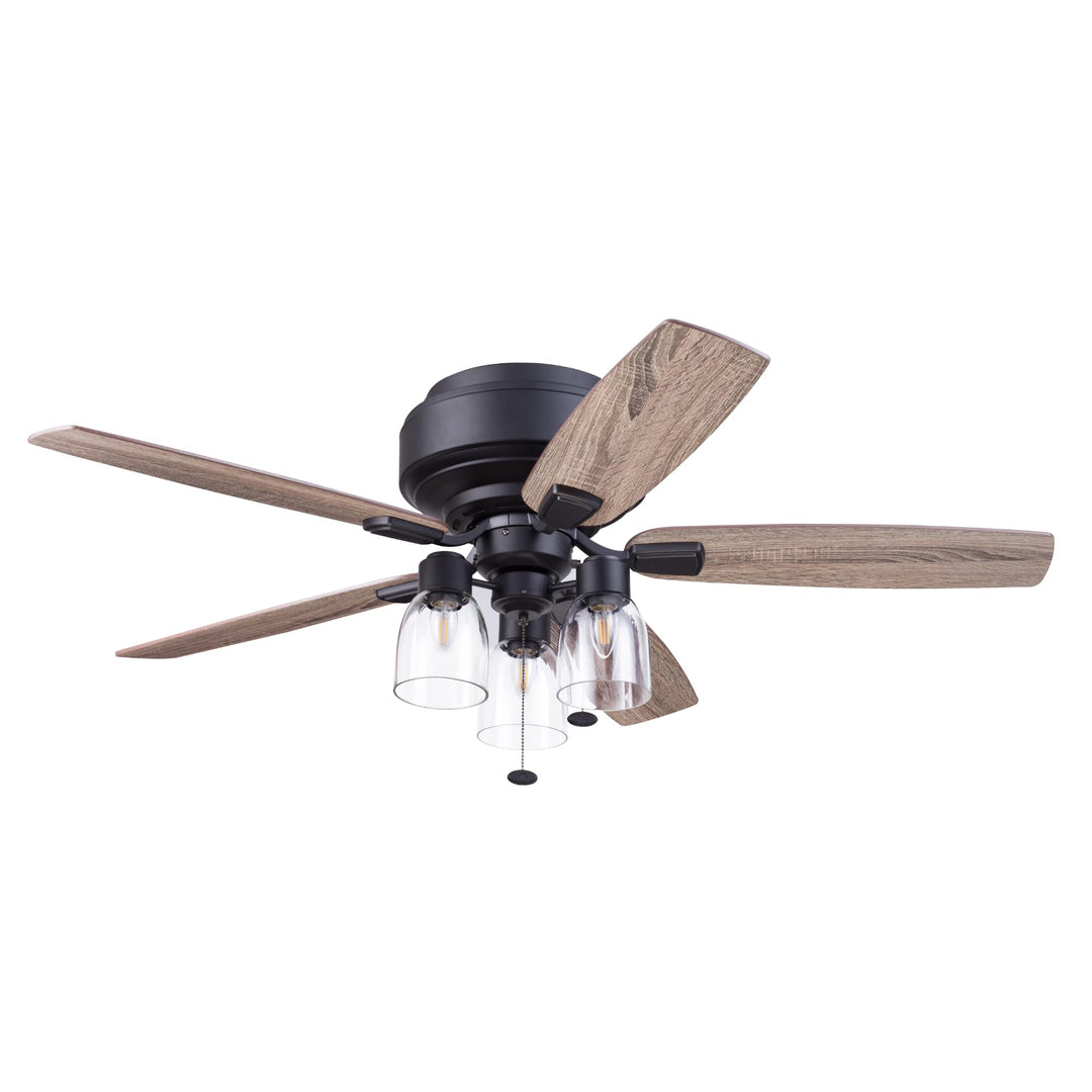 Prominence Home Magonia 52 inch Farmhouse Style Flush Mount LED Ceiling Fan with