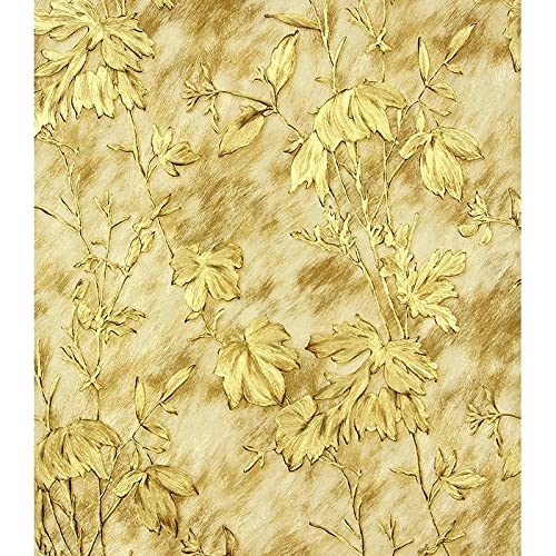 Gold Cow Leaves Wallpaper 21in X Animal Print Wildlife Vinyl Washable