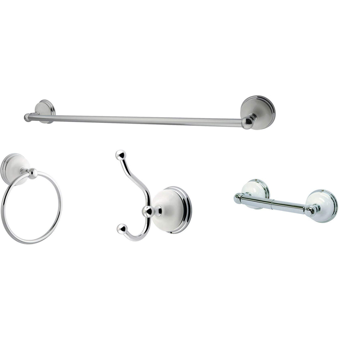 Kingston Brass Victorian 4-piece Polished Chrome Bathroom Accessory Set