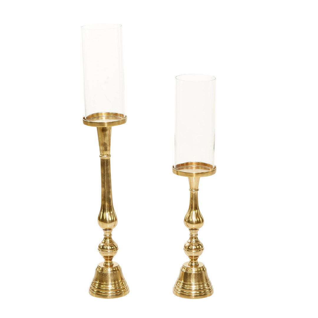 Gold Traditional Candle Holder (Set of 2)