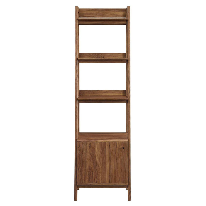 Modway 21" Bookshelf Display Case in Walnut