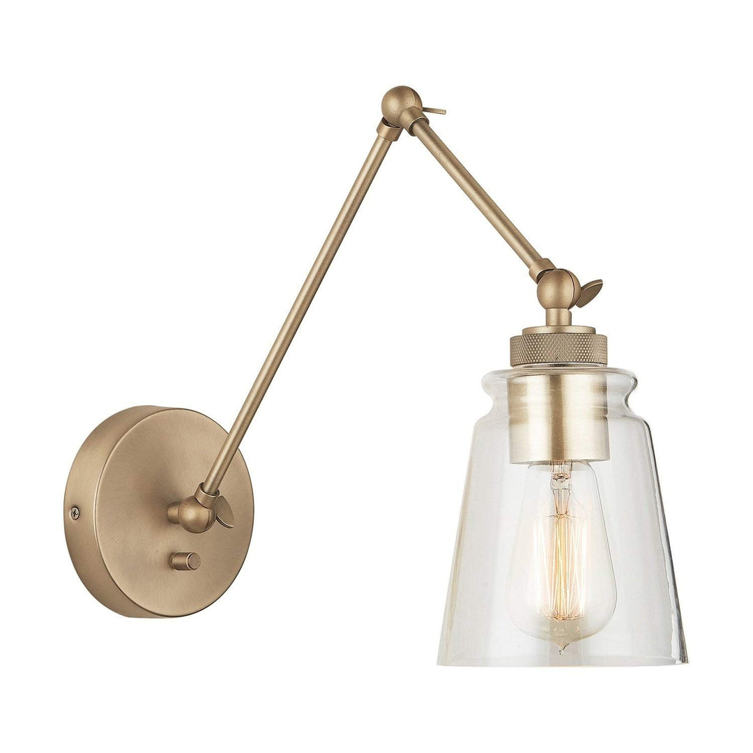 Profile 1-Light Aged Brass Wall Sconce Modern Contemporary Transitional Metal