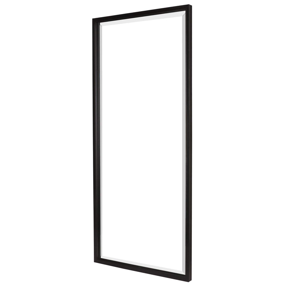 35x16 Framed Beveled Vanity Wall Mirror Black Rectangle Modern Industrial - Diamond Home USA