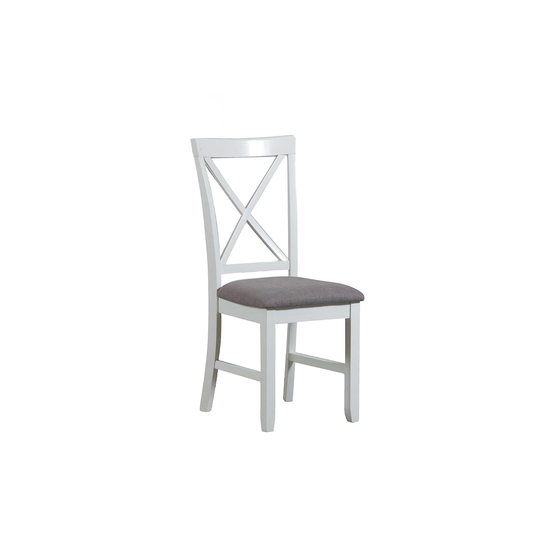 Powell Jane White Cushioned Dining Chair (Set of 2) Beige