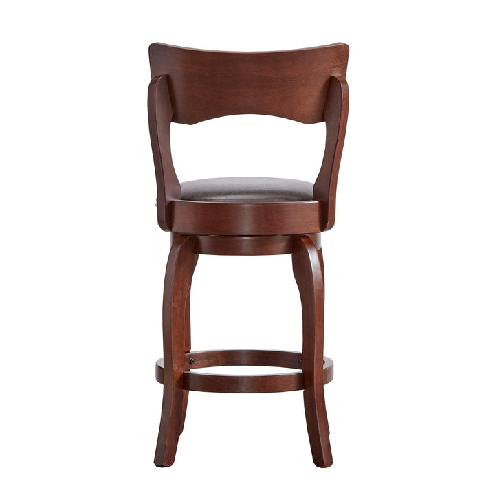 Inspire Q Lyla 24-inch Brown Counter Ight Swivel Stool by Classic Brown Faux