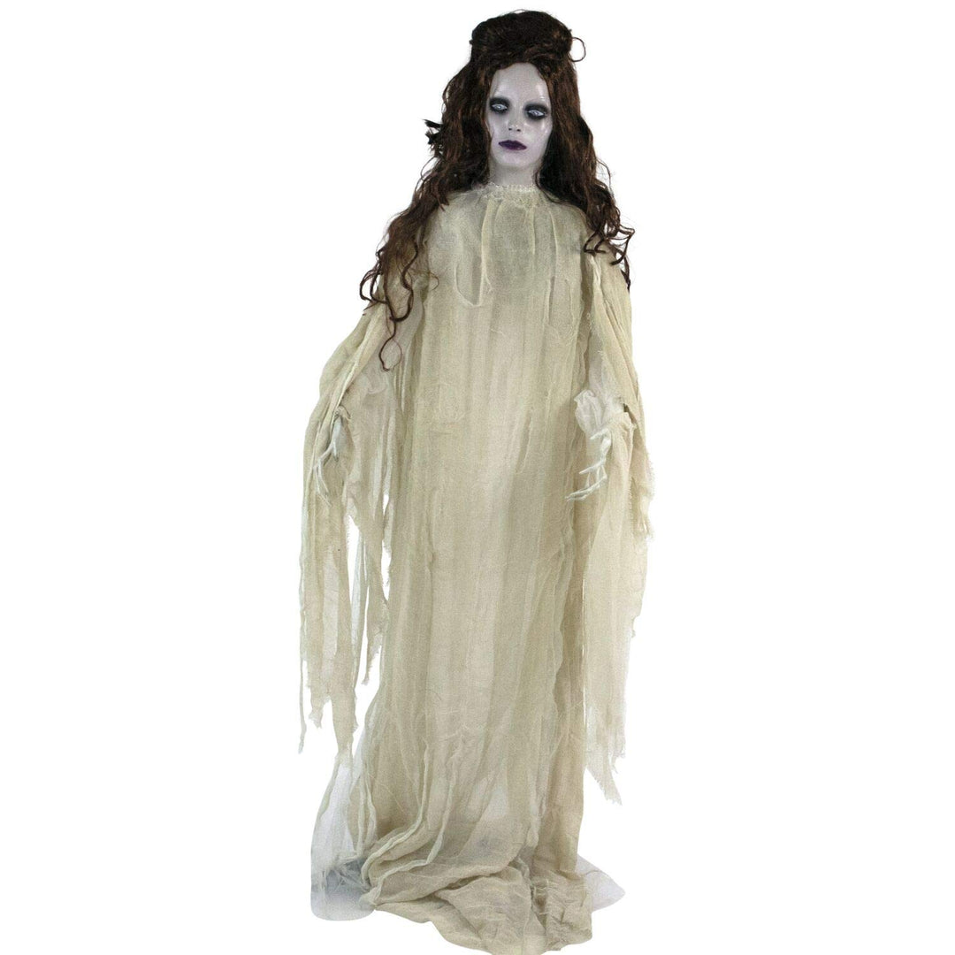 Haunted Hill Farm Life-Size Scary Demon Lady Halloween Animatronic with Touch