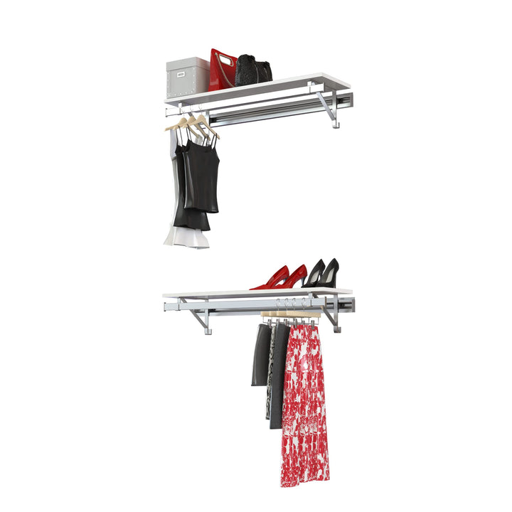 Arrange A Space Shelf Double Hang Closet System 32 in White 32" - White