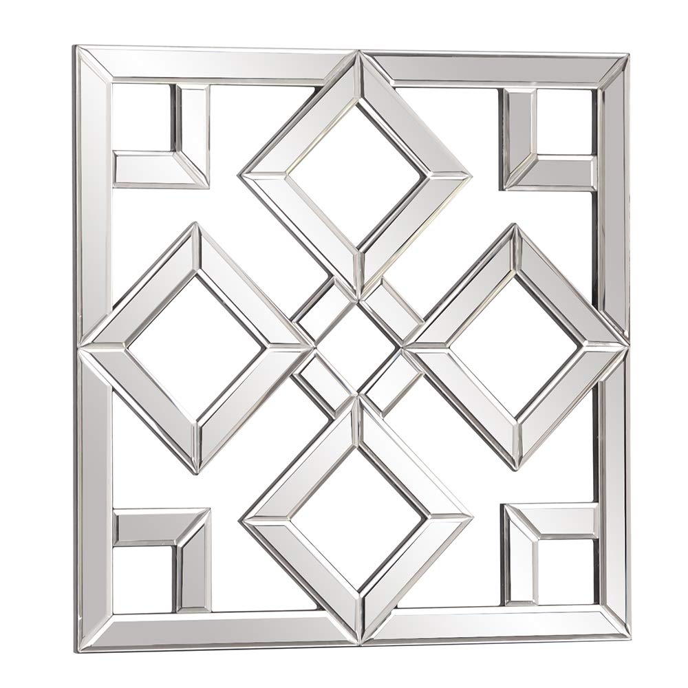 Howard Elliott Moira Wall Mounted Interlocking Square Mirror with Geometric