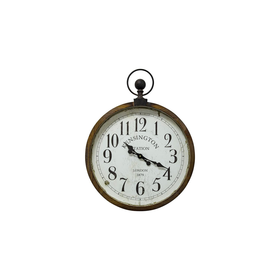 Yosemite Home Decor Kensington Station Pocket Watch Style Wall Clock