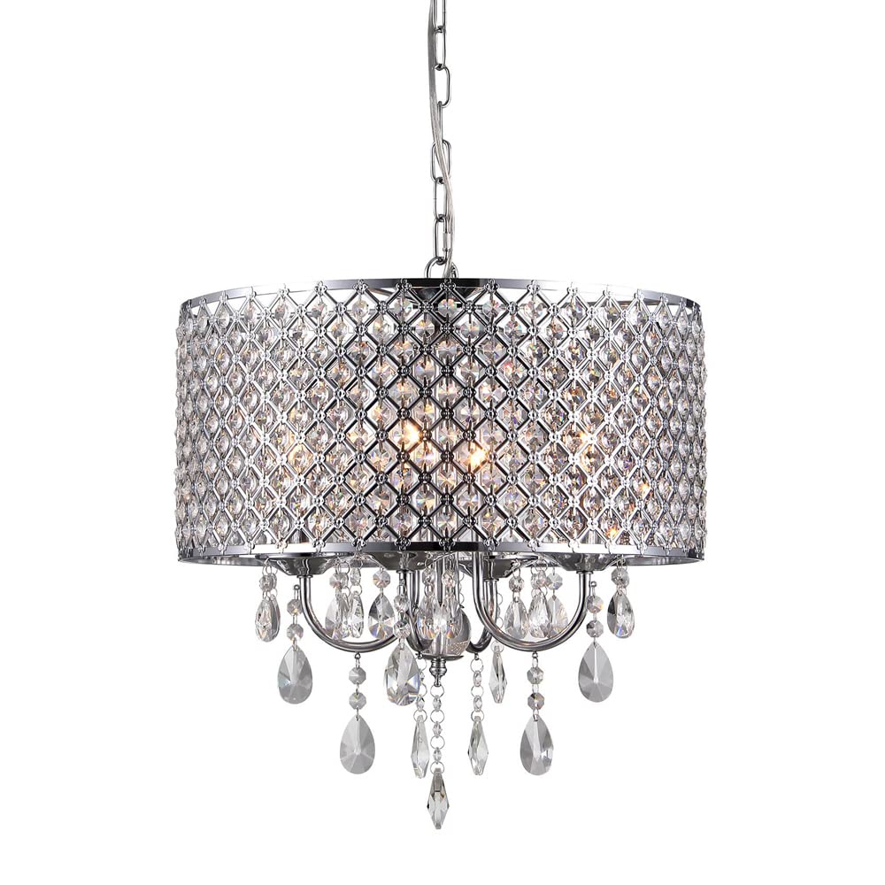 Warehouse of Tiffany SU7139-4CR Oisetta 4 Light Crystal Round Chandelier17 Chrome