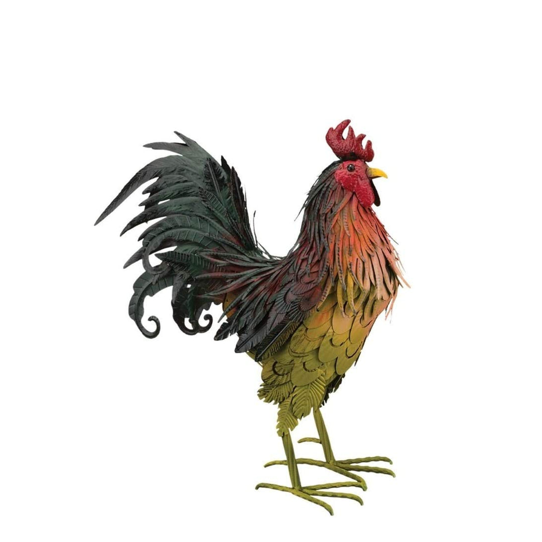 Rooster 21 17.5"x10.5"x21.75" Multi Color Metal