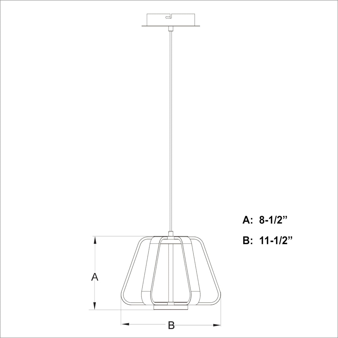 1 Light White Integrated Led Contemporary Cage 11.5-in. W X 8.5-in. H D Modern - Diamond Home USA