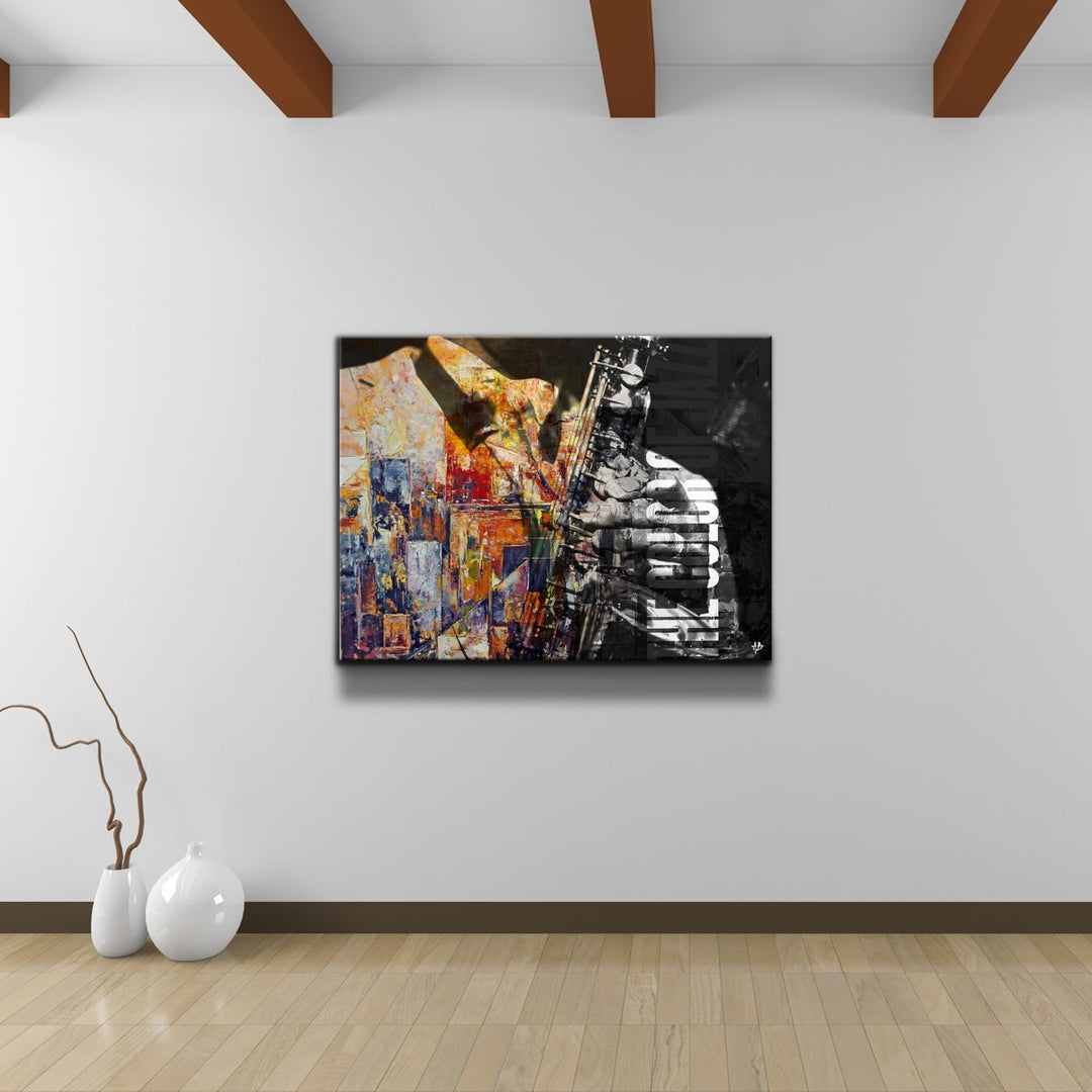 Ready2HangArt Color of Jazz II Oversized Abstract Modern Contemporary Canvas