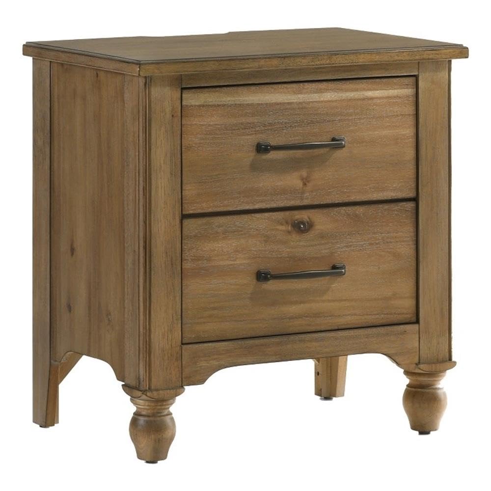 Westwood Design Highland Wood Recharging Outlet in Sand Dune Nightstand Brown