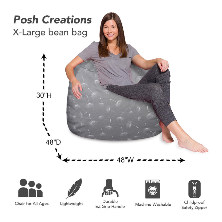 Kids Bean Bag Chair, Big Comfy Chair - Machine Washable Cover