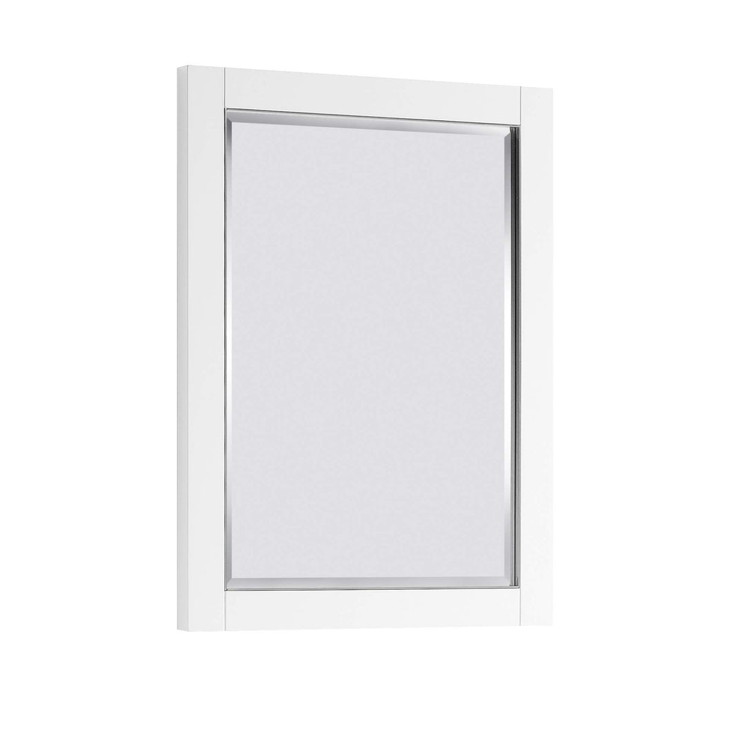 AVANITY Mason 24 in. Wall Mounted Mirror with Brushed Silver Trim - 24" W x Navy Blue - Diamond Home USA