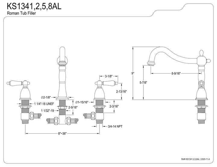 Kingston Brass Heritage Roman Tub Faucet