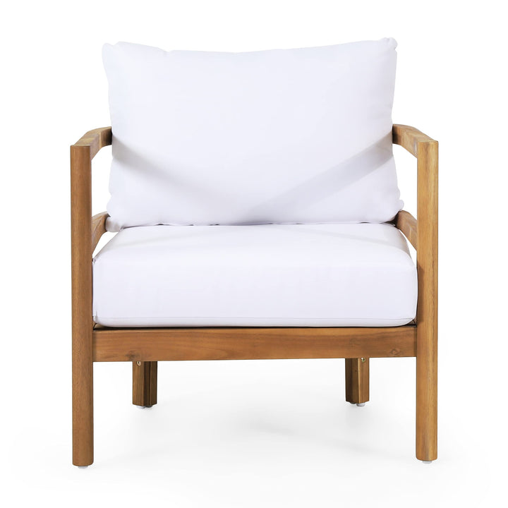 Christopher Knight Home 318049 Ellendale Club Chair Teak + White