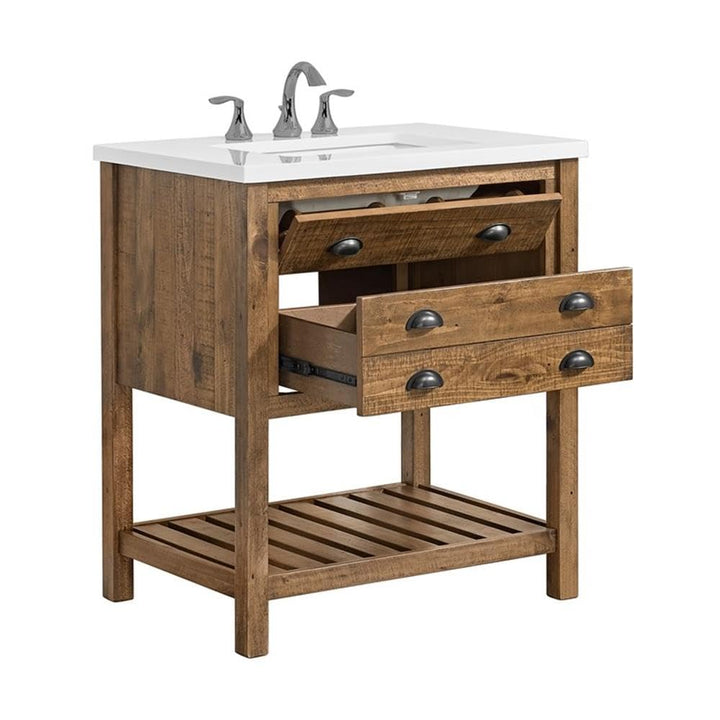 Martin Svensson Home Monterey 31" Wood Single Bathroom Vanity Natural Brown