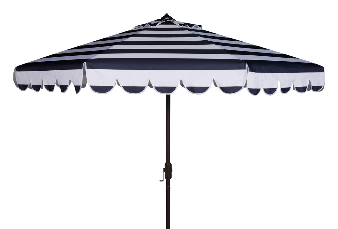 Safavieh PAT8011C Outdoor Collection Maui Navy and White Single Scallop