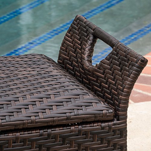 Outdoor Wicker Storage Bench Seat Box