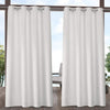 2 Pieces 108 Inch White Color Gazebo Curtains Set Pair White Solid Color Pattern 54x108 - Winter White