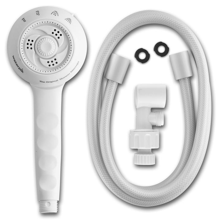 Waterpik SM-451T 2.0 GPM PowerSpray+ Original Shower Massage Shower Head White