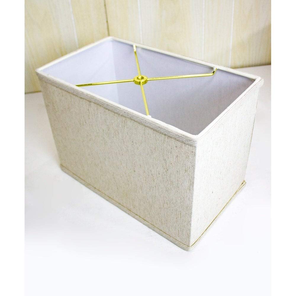 Rectangular Drum Lampshade (10x16) X 11 Textured Oatmeal Cream Modern