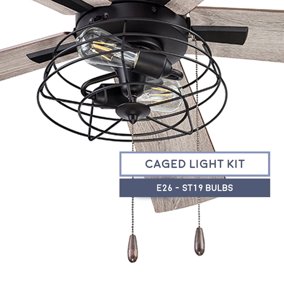 Prominence Home Marshall 52 Inch Industrial Style LED Ceiling Fan with Light