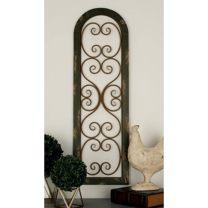 Brown Iron Rustic Wall Ornamental 48 X 15 1 Brushed