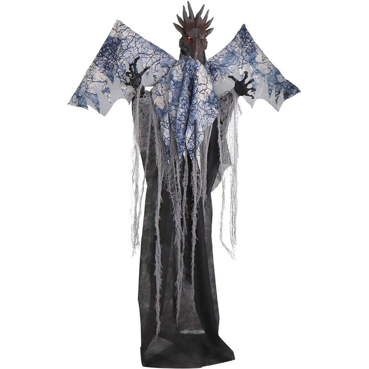 Haunted Hill Farm Dragon with Moving Head and Wings Touch-Activated Halloween