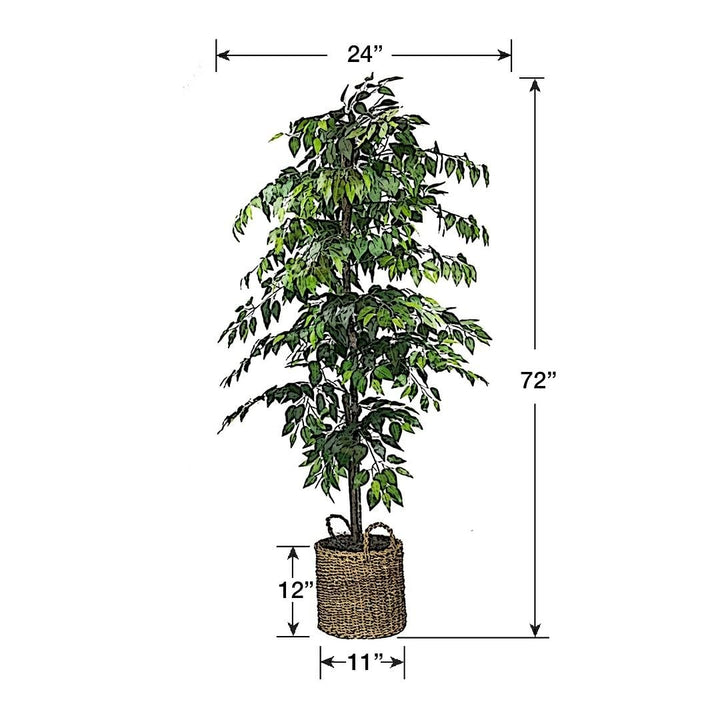 6-Foot Artificial Tree in Basket Green