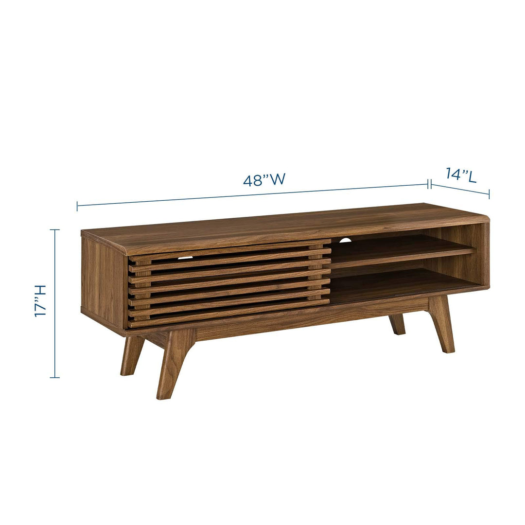 Modway Render 48" Mid-Century Modern Low Profile Media Console TV Stand 48