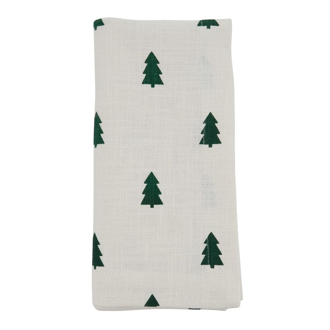 SARO 502.I20S Holiday Table Napkins with Christmas Tree Design - Set of 4