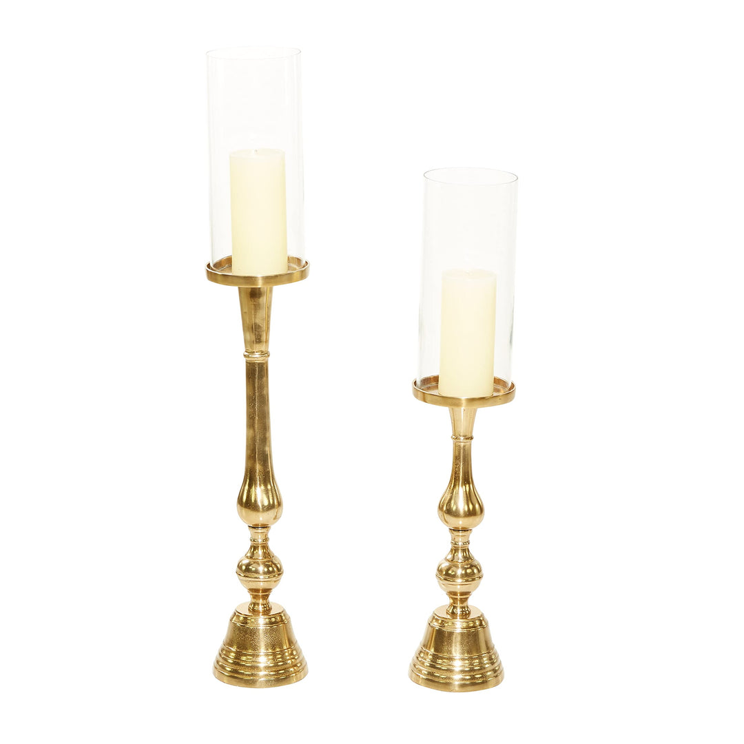 Gold Traditional Candle Holder (Set of 2)