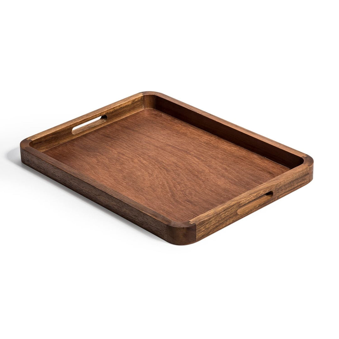 Acacia Wood Rectangle Serving Tray Brown