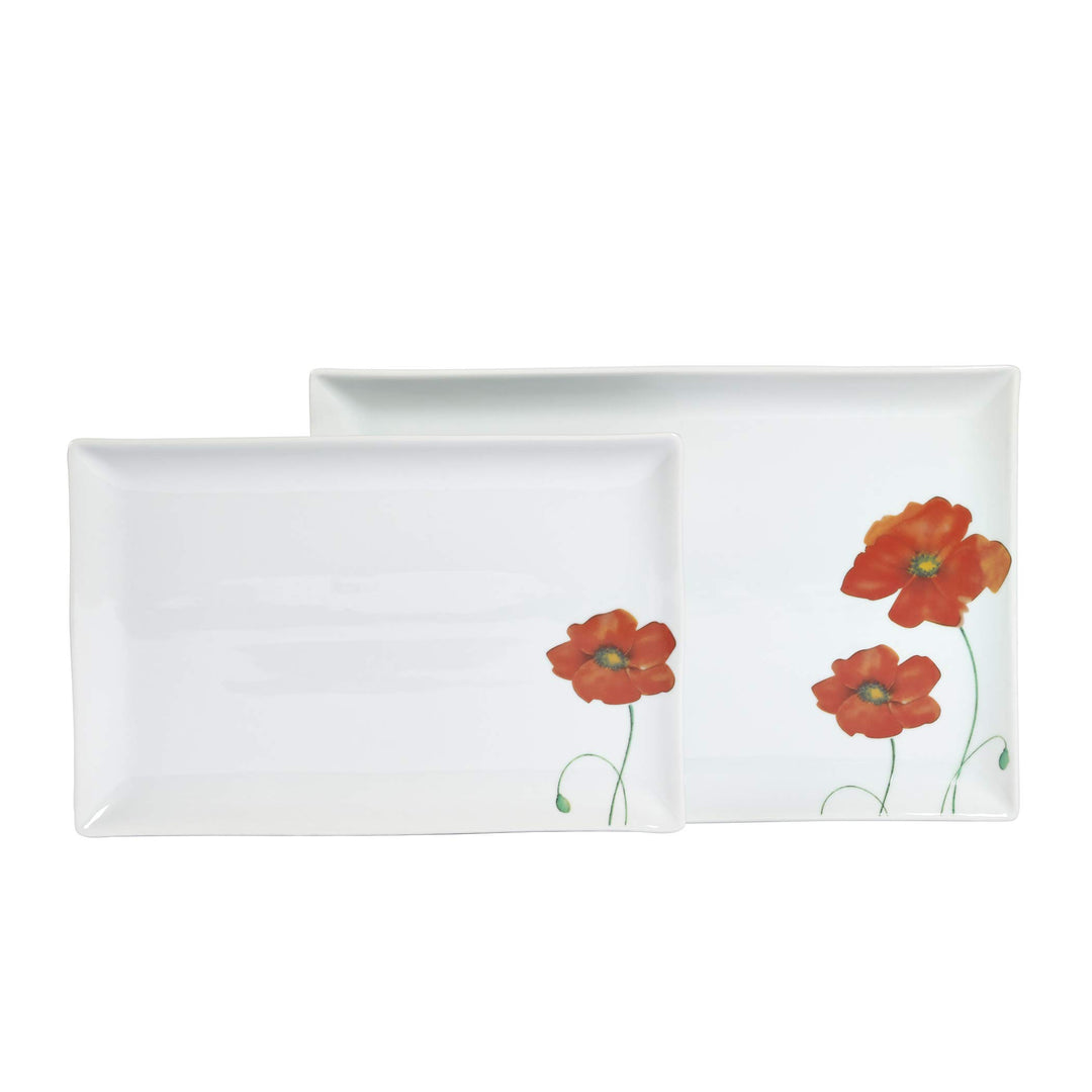 Poppy 2 Piece Serving Tray Set