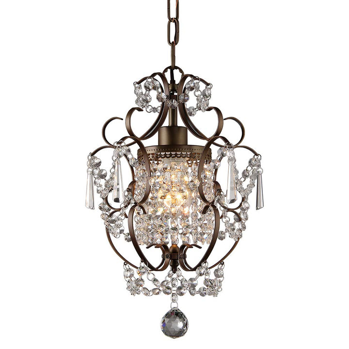 Warehouse of Tiffany RL4025BR Rosalie 1-Light Antique Bronze 11 inch Crystal