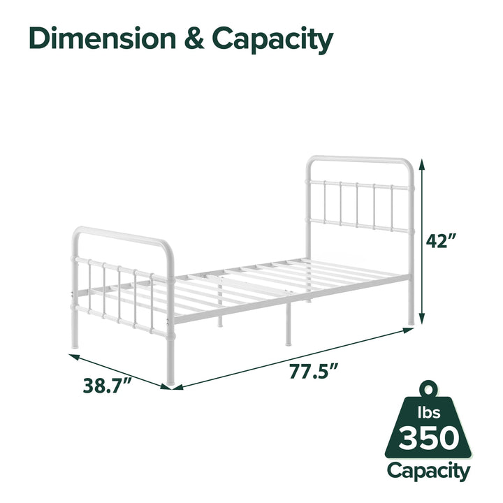 ZINUS Florence Metal Platform Bed Frame Mattress Foundation No Box Spring Needed -