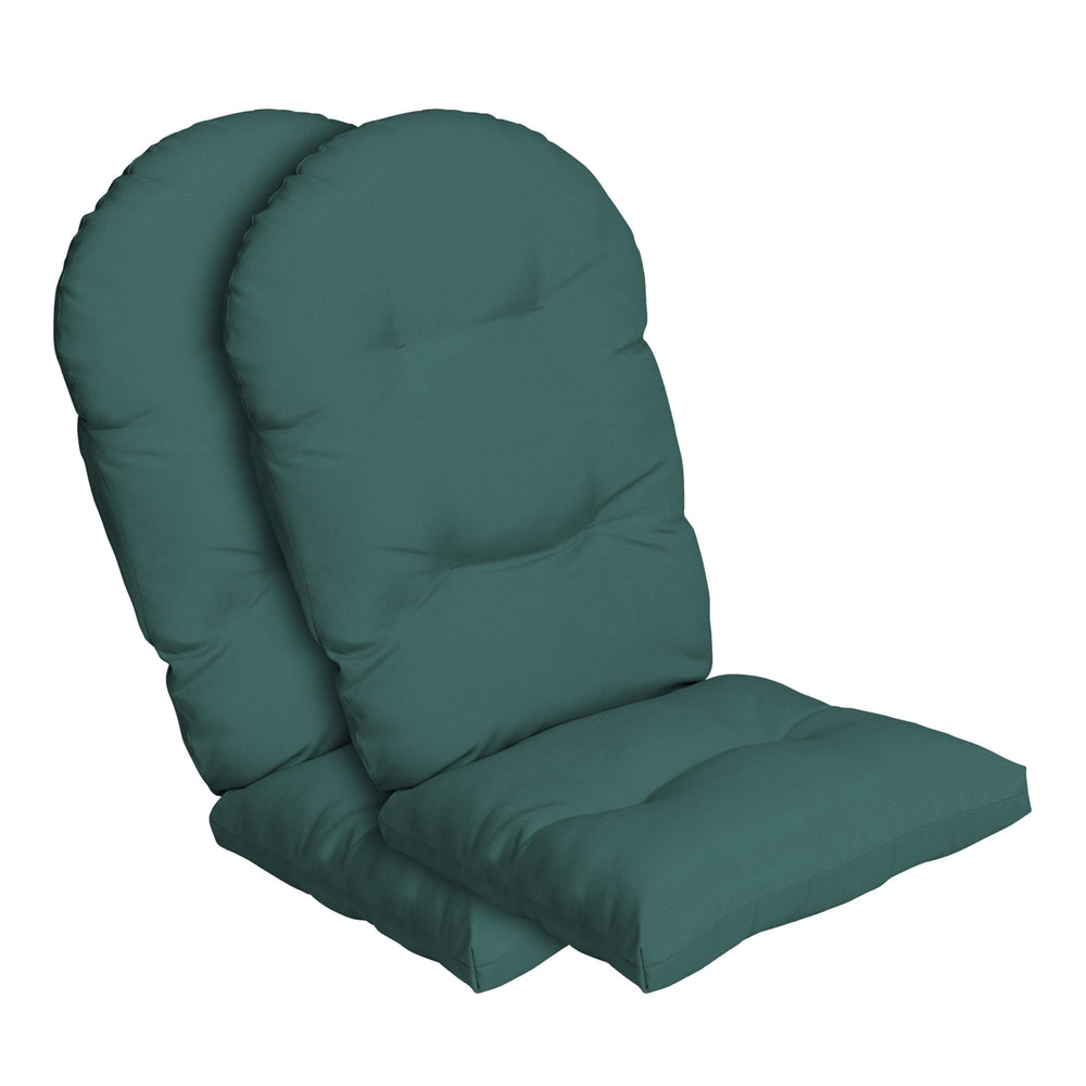 Arden Selections Outdoor Plush Modern Tufted Rocking Chair Cushion Set of 2 20 x Peacock Blue Green Texture