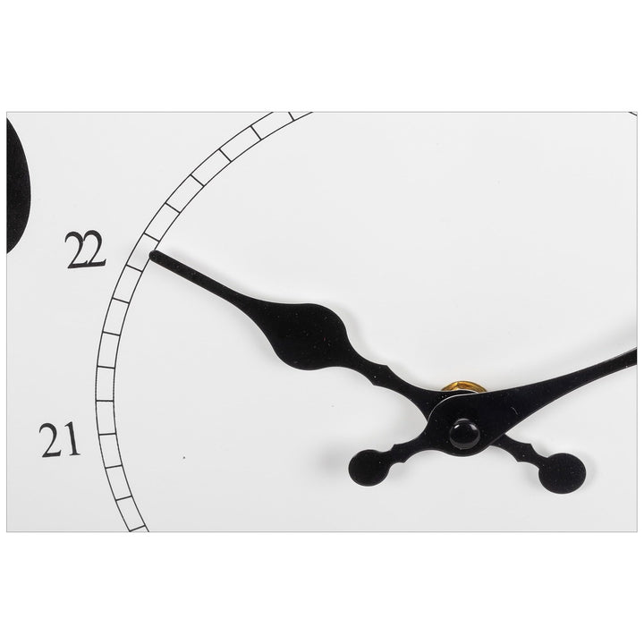 Round Wall Clock 20 Inches Silver Plastic