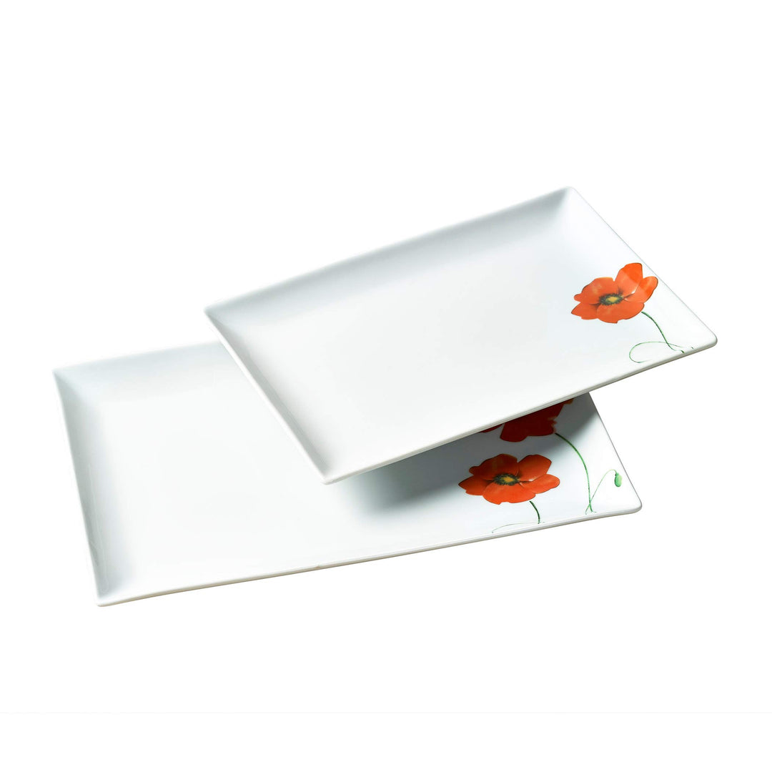 Poppy 2 Piece Serving Tray Set