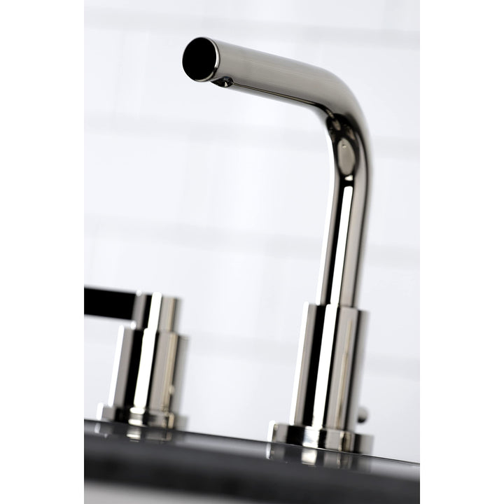 Kingston Brass FSC8959NDL NuvoFusion Widespread Bathroom Faucet 5-3/8" in Polished Nickel