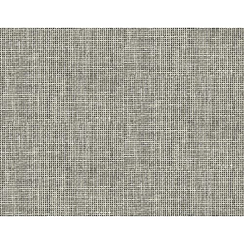 Woven Summer Charcoal Grid Wallpaper 27in X Black Abstract Modern Contemporary